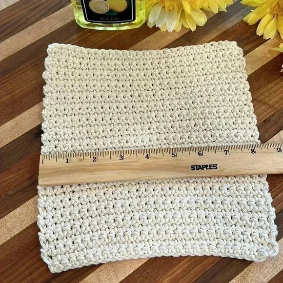 100% Cotton Handmade Washcloths - Set of 3 - Picture 5 of 9